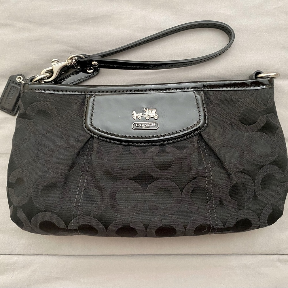 Coach Black Wristlet Bag